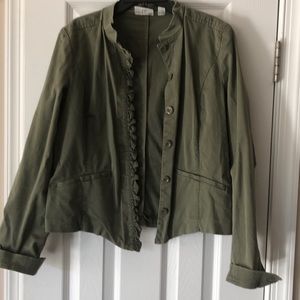 New York and Company twill cropped jacket
